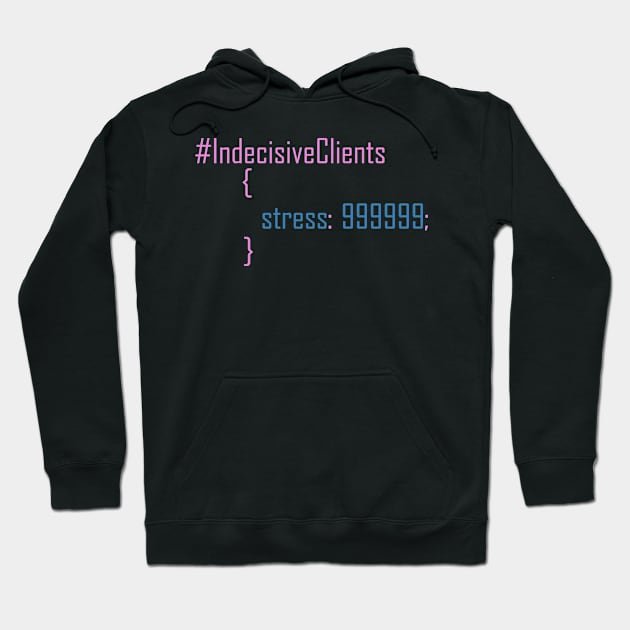 Funny CSS code about indecisive clients. Hoodie by kamdesigns